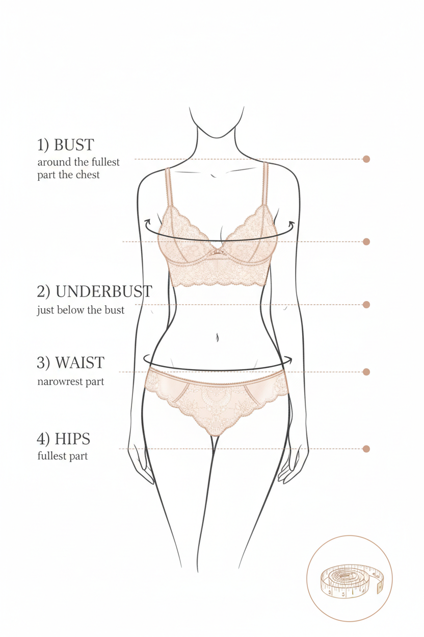 Lingerie measurement guide