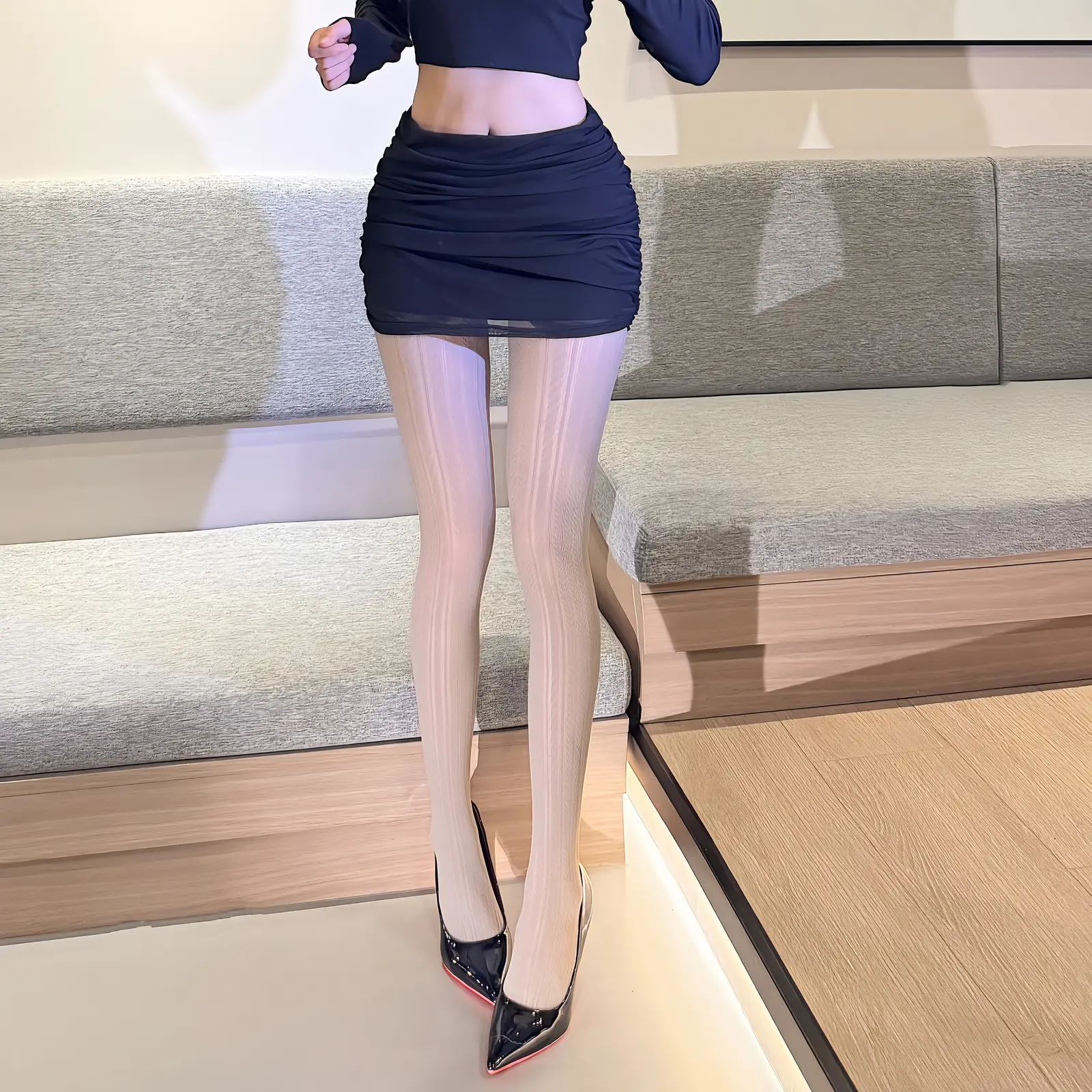 Stockings & Fishnet Style WB1007 | OEM Lingerie Factory view 2