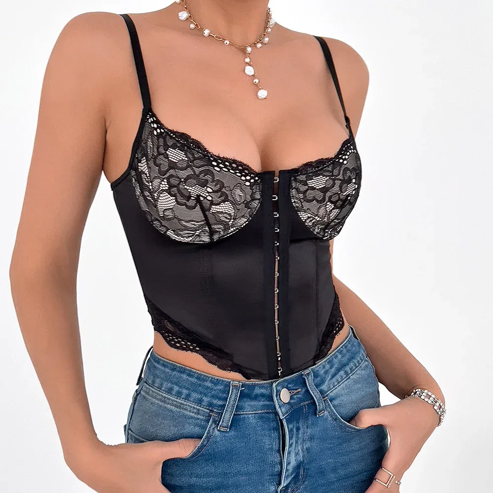 Lace Cutout Boned Underwire Camisole Set | Wholesale Lingerie view 6
