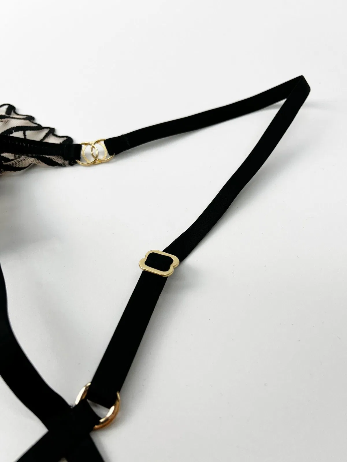 Mesh Embroidery Hollow Bra Set – Sheer, Full Coverage, with Thong | OEM Lingerie Factory view 15