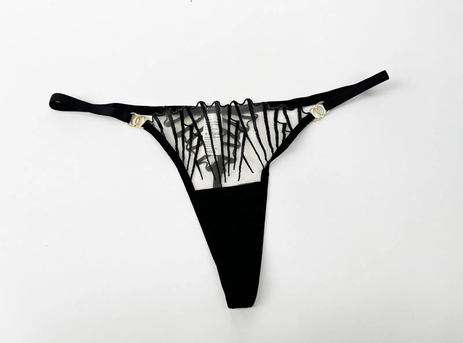 Mesh Embroidery Hollow Bra Set – Sheer, Full Coverage, with Thong | OEM Lingerie Factory view 17