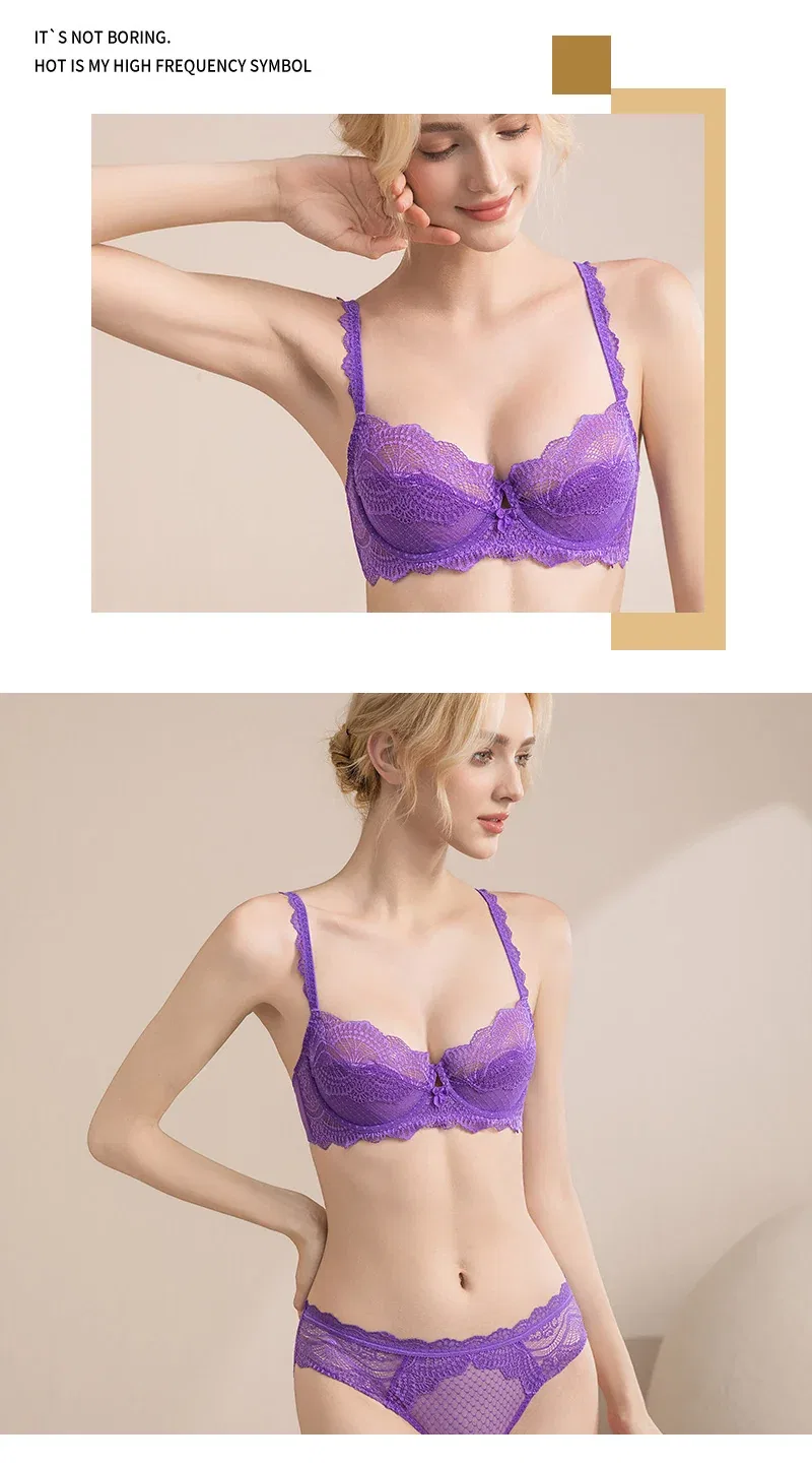 Sheer Lace Underwire Bra | OEM Lingerie Factory view 8