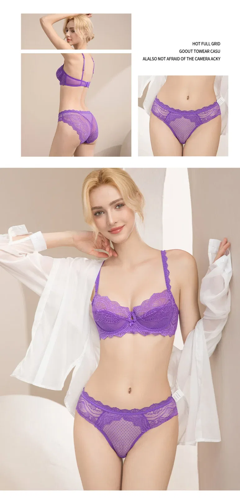 Sheer Lace Underwire Bra | OEM Lingerie Factory view 9