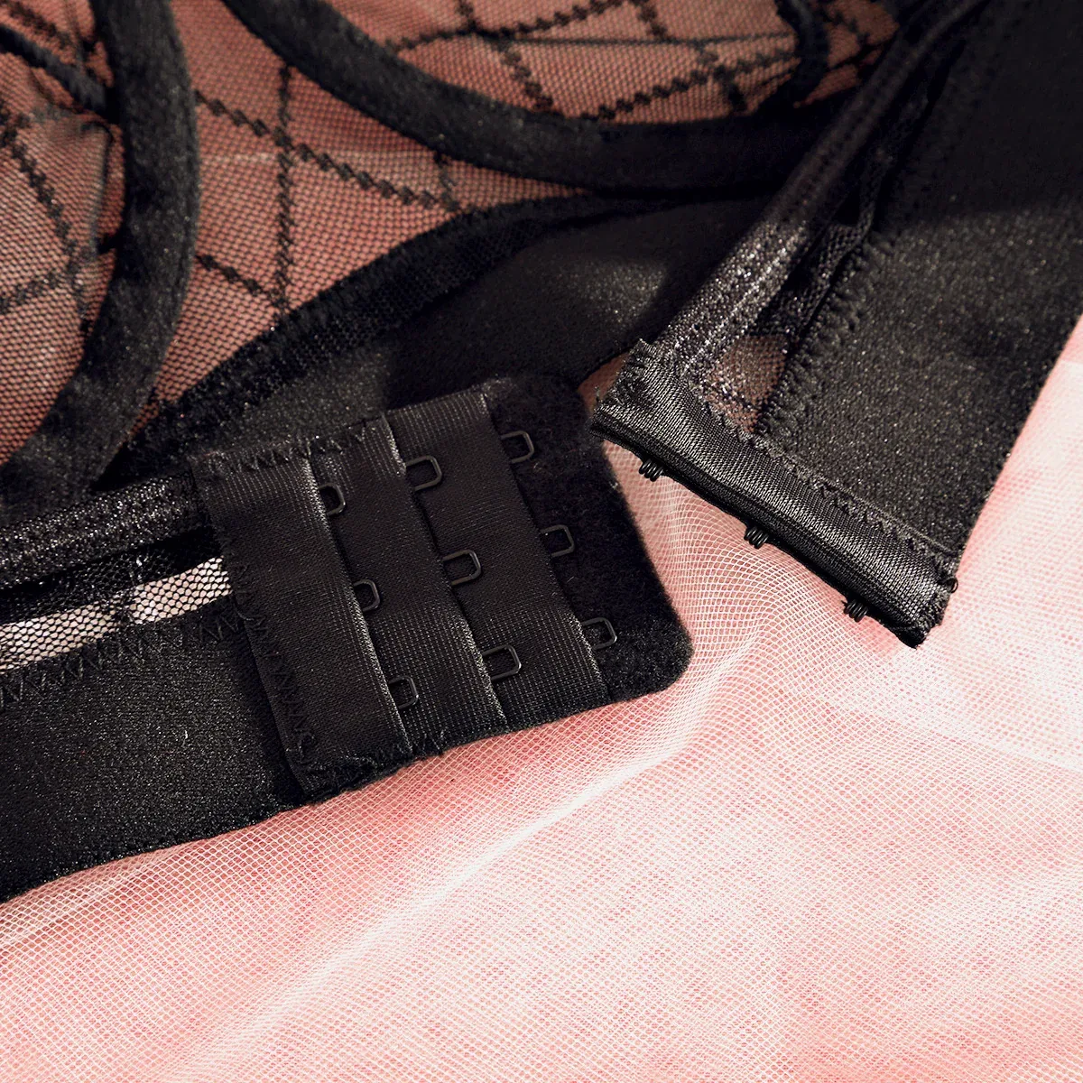 Sheer Mesh Underwired Lingerie Set | OEM Lingerie Factory view 9