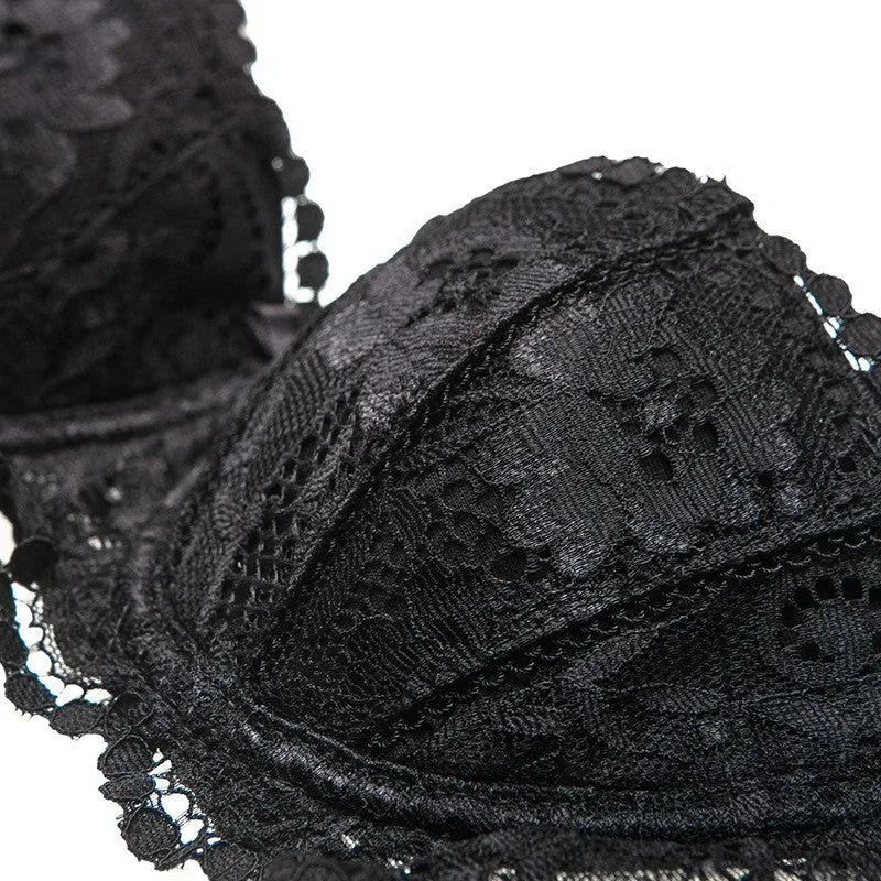 Half-Cup Lace Bra Set – Gather, Push-Up, Anti-Sag | Top or Se | Wholesale Lingerie view 4
