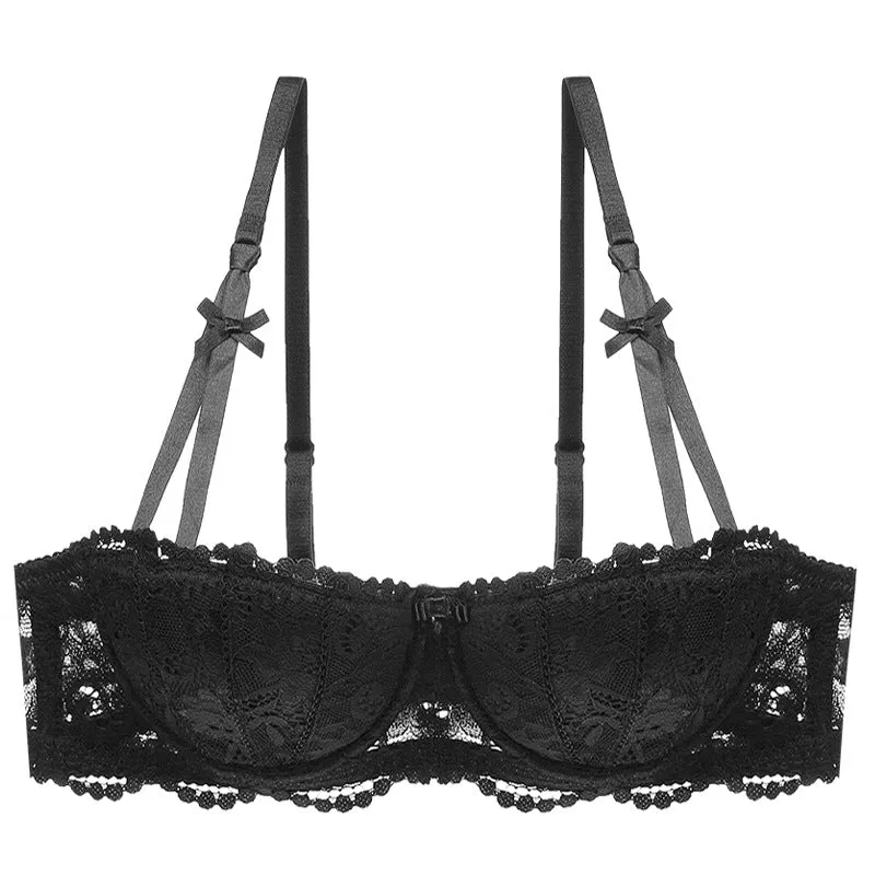 Half-Cup Lace Bra Set – Gather, Push-Up, Anti-Sag | Top or Se | Wholesale Lingerie view 6
