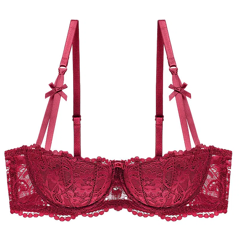 Half-Cup Lace Bra Set – Gather, Push-Up, Anti-Sag | Top or Se | Wholesale Lingerie view 7