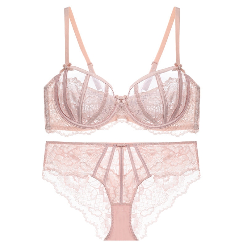 French Lace Full-Cup Bra Set – Minimizing, Lift & Anti-Sag