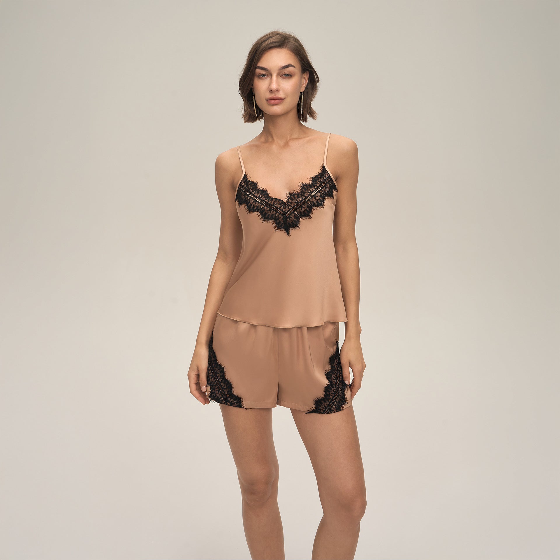 Spaghetti Strap Shorts Leisure Loungewear Set — Women's Summer Homewear