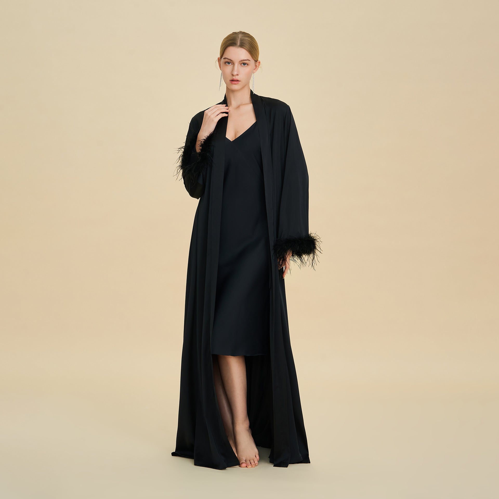 Slip Nightdress & Long Robe Two-Piece Set | Spring & Summer Loungewear