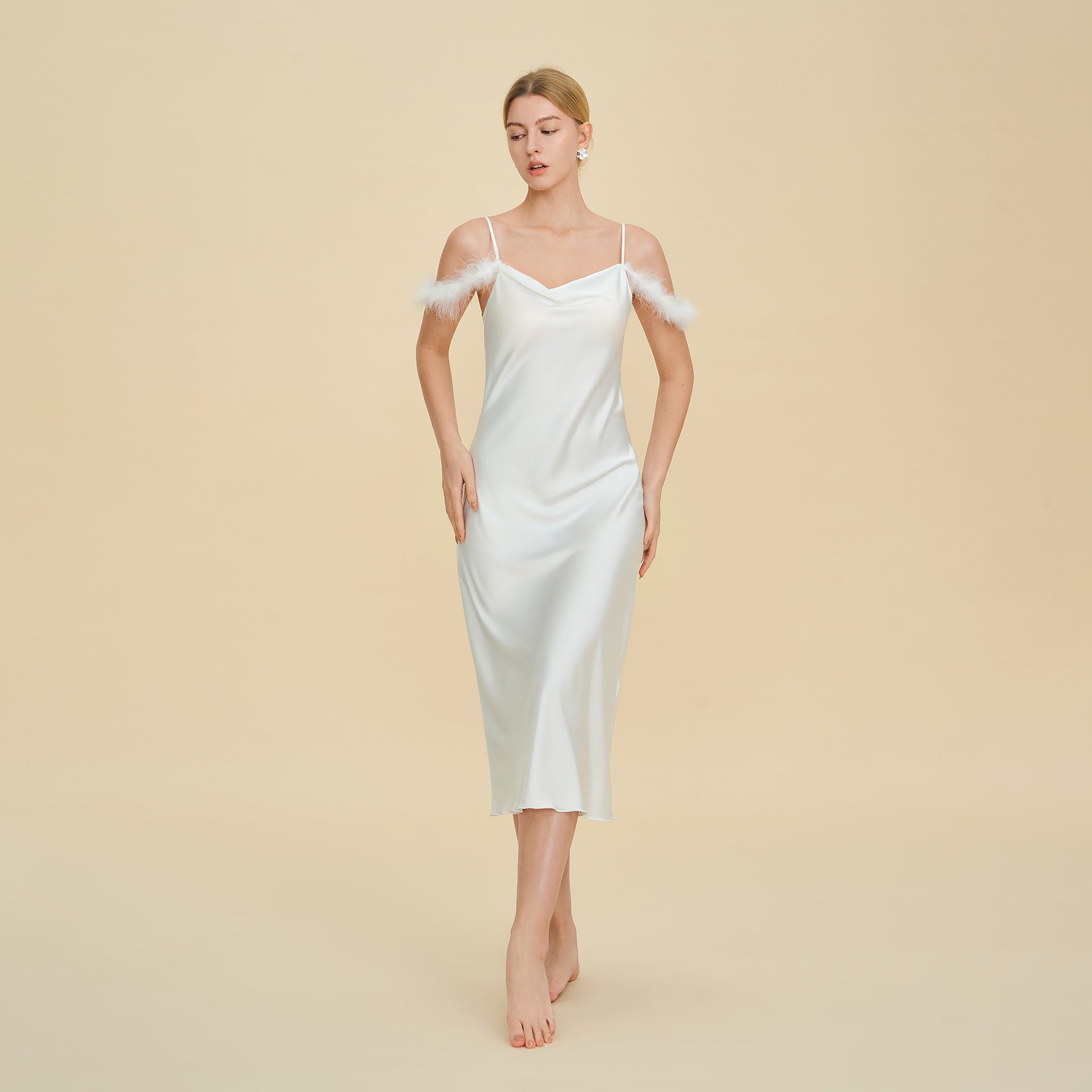 Satin Slip Nightdress | Light Luxury Sleepwear & Bridesmaid Gift